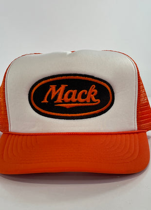 Mack Trucks Custom Embroidered Orange Mesh SnapBack cap Hat
