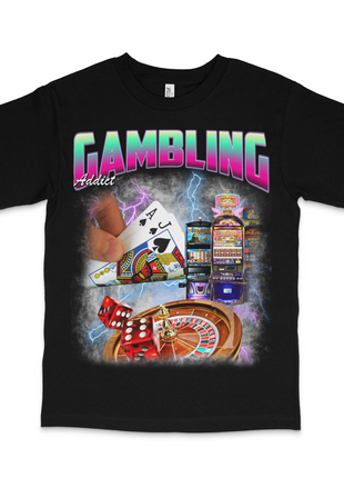 Gambling Rap Tee Custom Printed T-Shirt