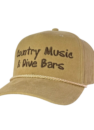 Country Music & Dive Bars Corduroy Rope Hat