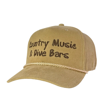 Country Music & Dive Bars Corduroy Rope Hat
