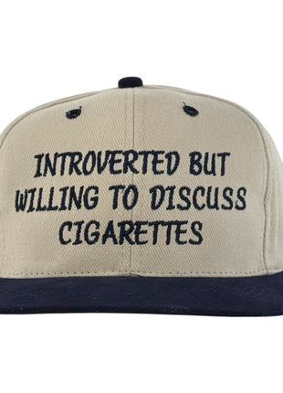 Introverted But Willing To Discuss Custom Embroidered Hat