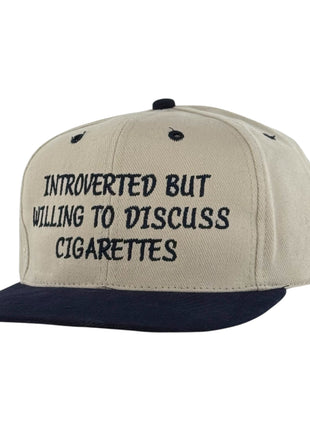Introverted But Willing To Discuss Custom Embroidered Hat