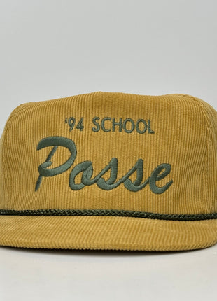94 School Posse on a Mustard Yellow Corduroy with Rope Custom Embroidery