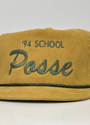 94 School Posse on a Mustard Yellow Corduroy with Rope Custom Embroidery
