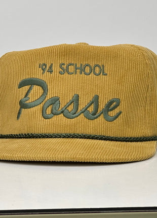 94 School Posse on a Mustard Yellow Corduroy with Rope Custom Embroidery