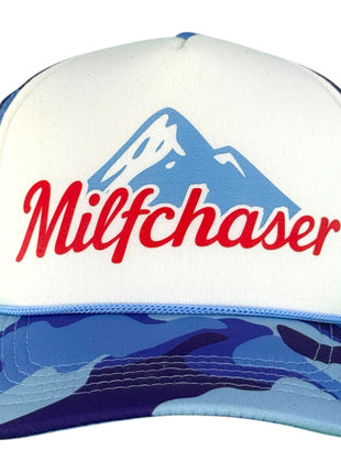 Milfchaser Trucker Foam Hat Funny Camo Snapback Cap Custom Printed
