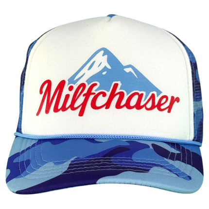 Milfchaser Trucker Foam Hat Funny Camo Snapback Cap Custom Printed