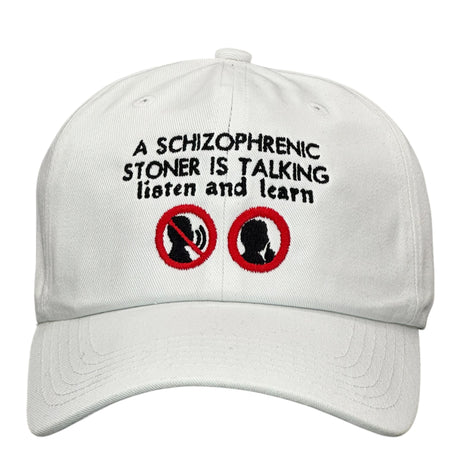 A Schizophrenic Stoner is taking listen and learn Hat Custom Embroidered