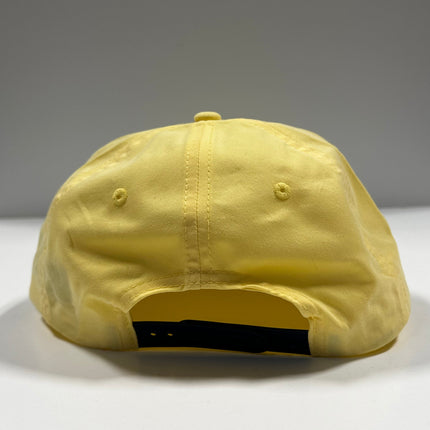 Hotter than fat girls in a sleeping bag on a yellow rope Snapback hat cap Collab Justin Stagner Custom Embroidery