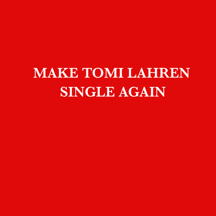 Custom order Make Tomi Lahren Single Again in white thread on red Snapback hat custom embroidery