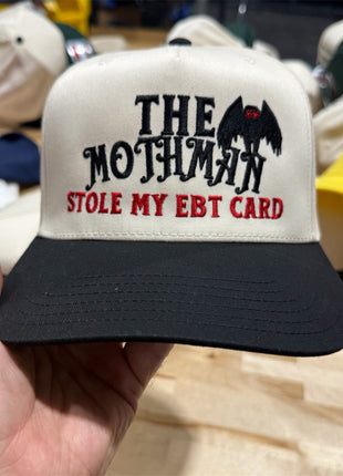 The Mothman Stole My EBT Card Embroidered Hat