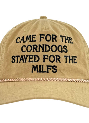 Came For The Corndogs Custom Embroidered Hat
