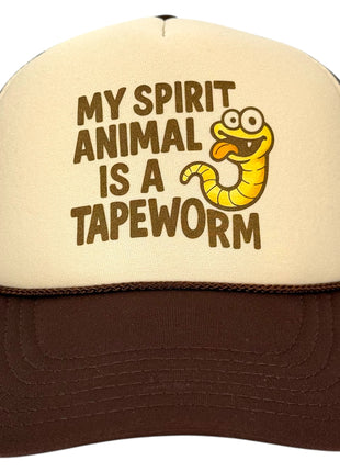 My Spirit Animal is a Tapeworm Print Custom Hat