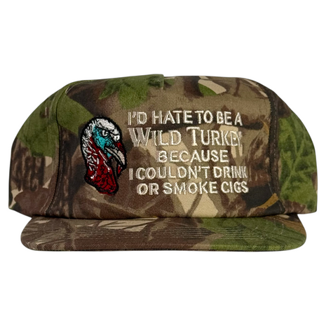 I’d Hate To Be A Wild Turkey Hat Funny Embroidered Hunting Drinking Humor Cap