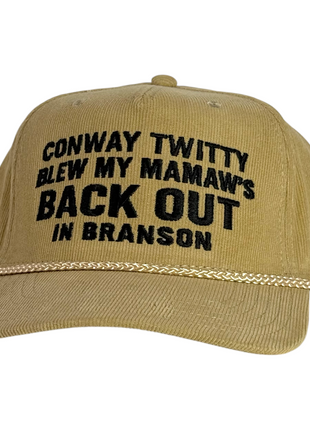 Conway Twitty Branson Hat Embroidered Adjustable Cap