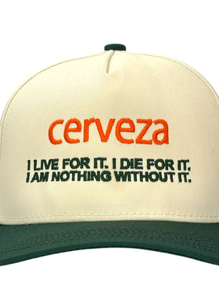 CERVEZA HAT Custom Embroidered