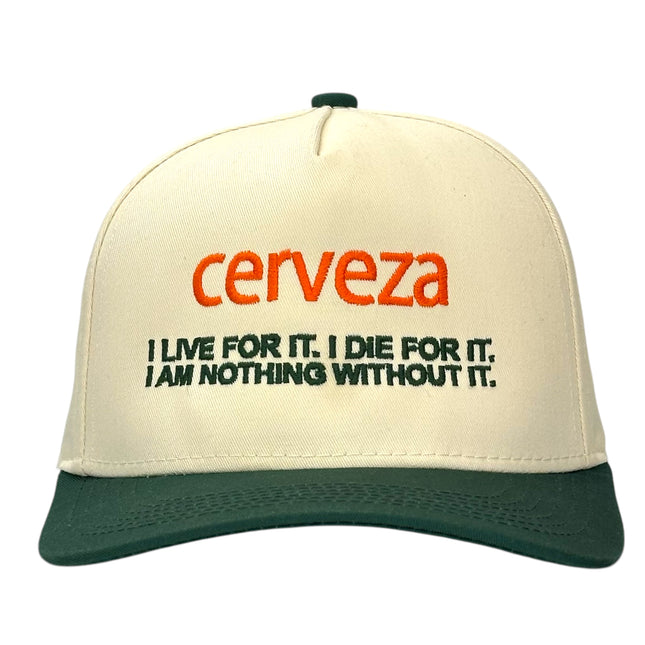 CERVEZA HAT Custom Embroidered