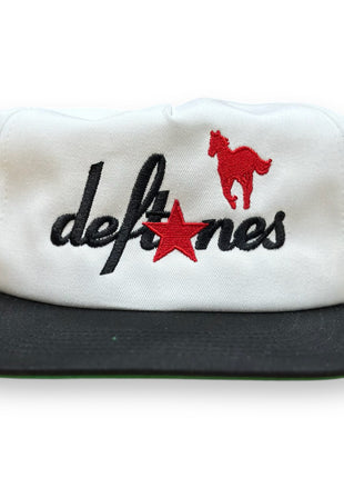 DEFTONES White PONY SnapBack Custom Embroidered Cap Hat