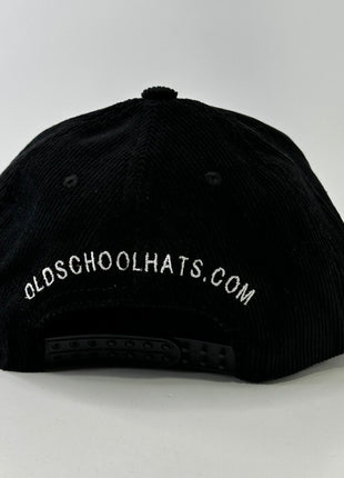 Born to hunt deer hunting on a black corduroy snapback Custom embroidery