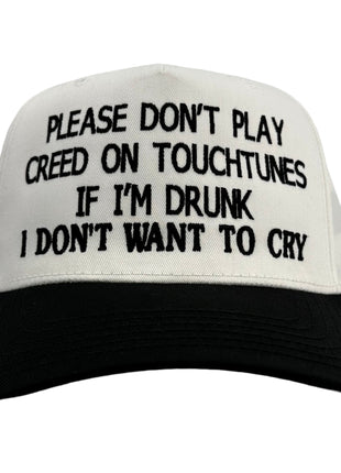 Please don’t play creed on touch tunes on a Snapback hat cap Collab cut the activist custom embroidery ￼