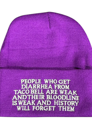 People who get are weak embroidered beanie