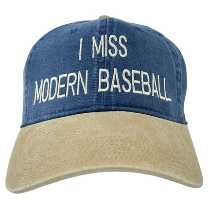 I Miss Modern Baseball Strapback Dad Hat Custom Embroidered