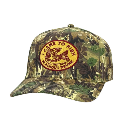 I Came to Fish Camo Hat Custom Embroidered