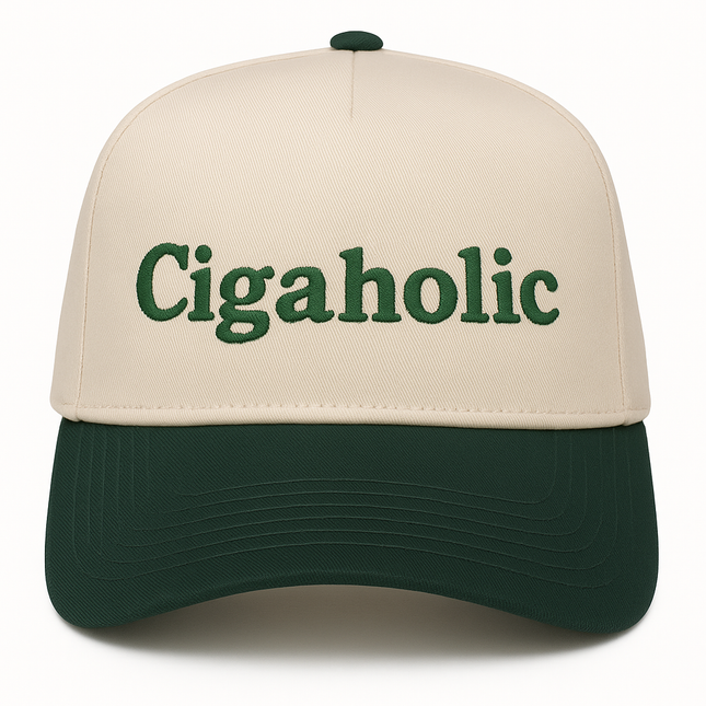 Cigaholic Hat Custom Embroidered Cig aholic Cap