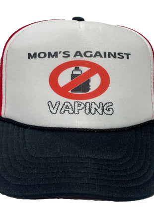Mom’s against vaping custom printed mesh trucker hat SnapBack