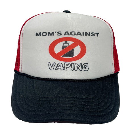 Mom’s against vaping custom printed mesh trucker hat SnapBack