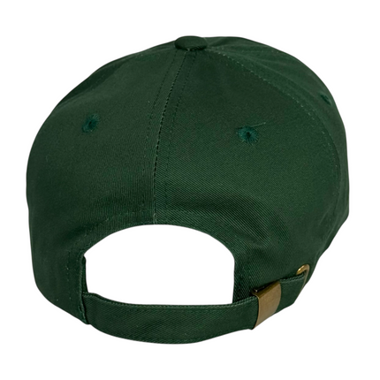 Irish I were drunk embroidered on a green dad hat strapback