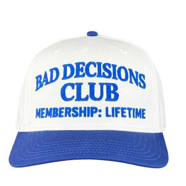 Bad Decisions Club Trucker Hat Custom Embroidered Cap