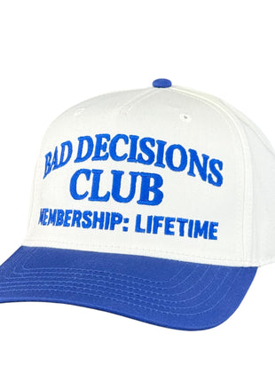 Bad Decisions Club Trucker Hat Custom Embroidered Cap
