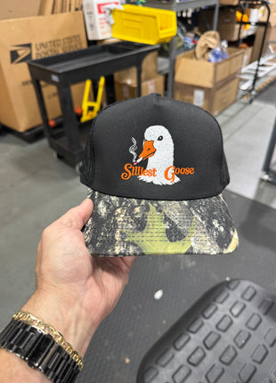 Custom order Smoking goose on a camo hat ￼
