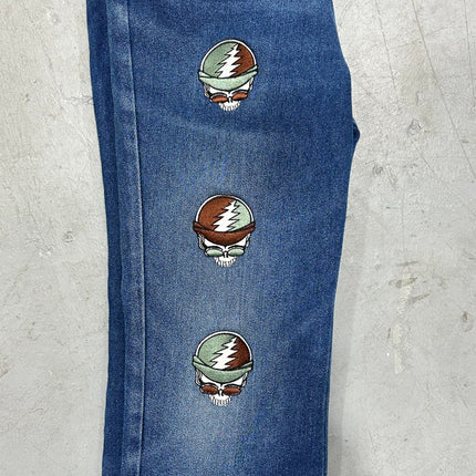 Steal your face custom embroidered vintage Levi’s jeans 34wx31L