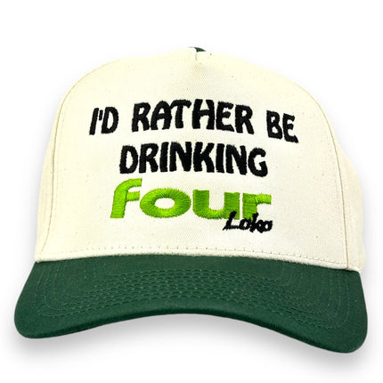 I’d Rather Be Drinking Four Loko Hat Custom Embroidered