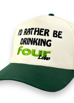 I’d Rather Be Drinking Four Loko Hat Custom Embroidered