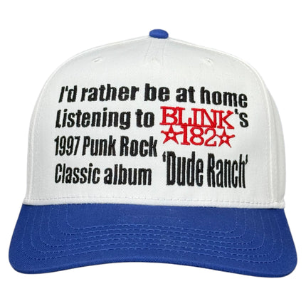 I’d Rather Be At Home Listening To Blink 182 Custom Embroidered Hat