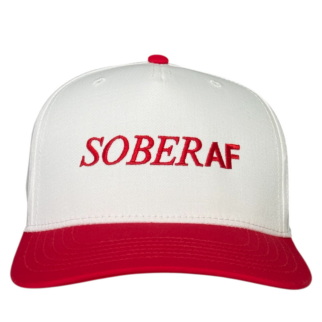 SOBER AF Trucker Hat Funny Sober Hat Recovery Humor Cap Bold Statement Snapback