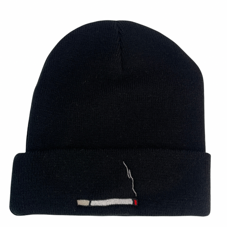beanie cigarettes Cigarette Black Beanie Silly Funny Custom Embroidered beanie cigarettes Cigarette Black Beanie Silly Funny Custom Embroidered