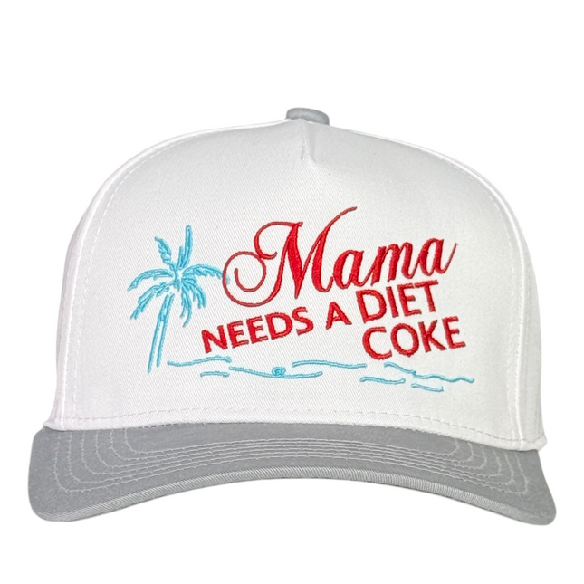 Mama Needs a Diet Soda Hat Funny Summer Mom Trucker Cap