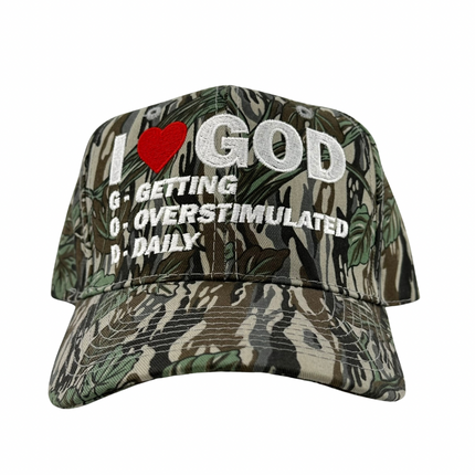 I Love God Camo SnapBack Custom Embroidered Hat