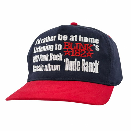 I’d Rather Be At Home Listening To Blink 182 Strap back Custom Embroidered Hat