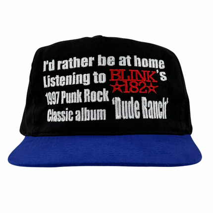 I’d Rather Be At Home Listening To Blink 182 Strap back Custom Embroidered Hat