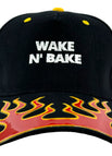 Black Flames Velcro Back