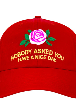Nobody Asked You Hat Custom Embroidered