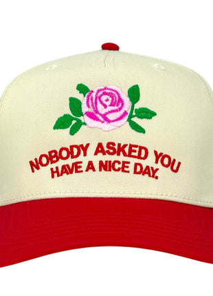 Nobody Asked You Hat Custom Embroidered