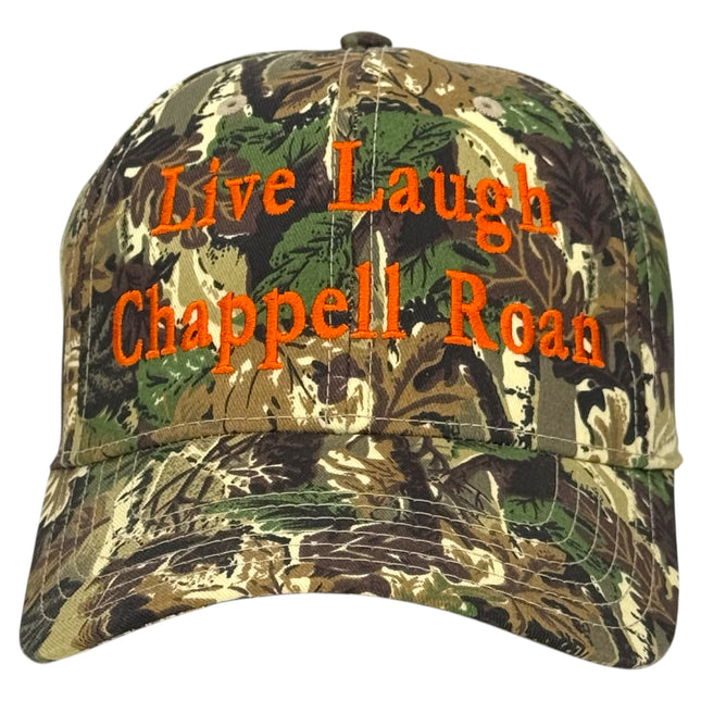 Live laugh Chappell Roan Camo Hat Custom Embroidered