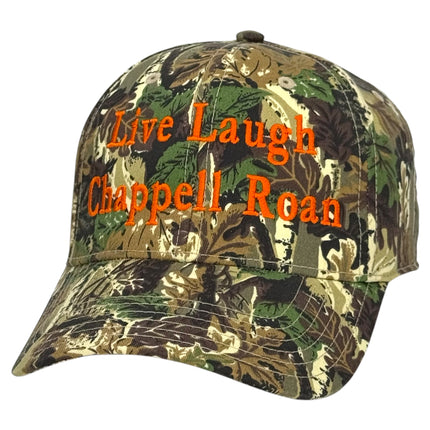 Live laugh Chappell Roan Camo Hat Custom Embroidered