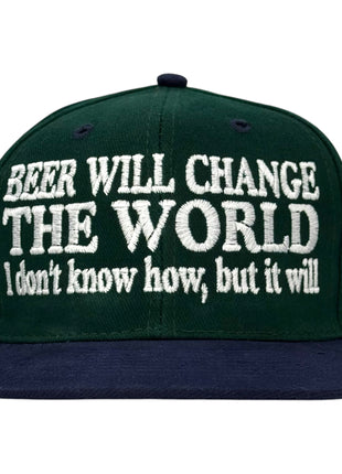 Beer Will Change The World Hat Custom Embroidered